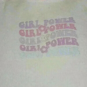 NWOT - Handmade White NB Bodysuit - Girl Power